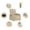 vidaXL Massage Recliner Chair Cream Polyester Fabric Standard