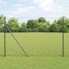 vidaXL Fence with Posts Gray 5.2'x 32.8'PVC-coated steel