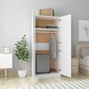 vidaXL Wardrobe High gloss white Engineered wood Compact Wardrobe