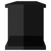 vidaXL Wall Shelf Set of 2 High gloss black Engineered wood