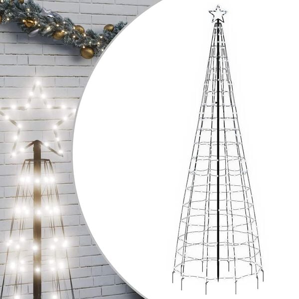 vidaXL Led Christmas Tree Cold White Iron, Copper Extra Tall