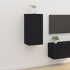 vidaXL Wall Mounted TV Cabinet Black Engineered wood Medium