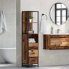 vidaXL Bathroom Furniture Set Old Wood 13.78 x 14.76 x 65.35 in