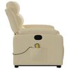 vidaXL Stand Up Massage Recliner Chair Cream Polyester Medium