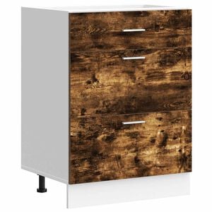 vidaXL Kitchen Base Cabinet Smoked Oak Engineered Wood Standard