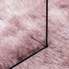 vidaXL Shaggy Rug Dusty Pink 100% Polyester 63 in Round Foldable