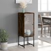 vidaXL Side Cabinet Smoked oak Engineered wood with glass and steel Medium