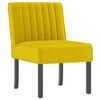vidaXL Slipper Chair Yellow Velvet, Solid Wood, Plywood Medium Durable