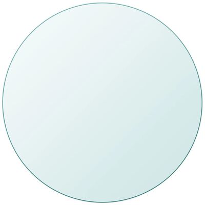 vidaXL Table Top Tempered Glass Round 35.4"