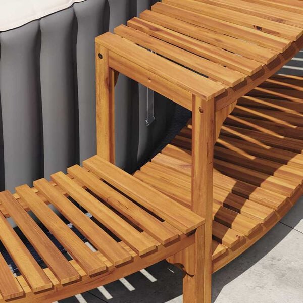 vidaXL Hot Tub Surround Brown &Oslash;108.27 x 21.85 in Solid Acacia Wood