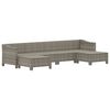 vidaXL Garden Lounge Set Grey PE rattan, powder-coated steel Medium