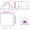 vidaXL Family Tent Dome 6-Person White Blackout Fabric Waterproof