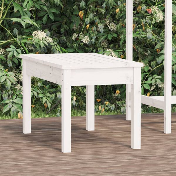 vidaXL Garden Bench White Solid pine wood 31.5 in width Durable