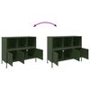 vidaXL Sideboard Olive green Cold-rolled steel Medium Adjustable Feet