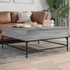 vidaXL Coffee Table Grey Sonoma Engineered wood, Metal 37.4 in square