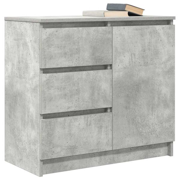 vidaXL Sideboard Concrete Grey Engineered Wood Medium Storage