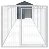 vidaXL Dog House Anthracite Galvanized Steel Large Durable Dog House