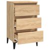vidaXL Bedside Cabinet Sonoma oak Engineered wood Medium Bedside Cabinet