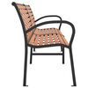 vidaXL Patio Bench Brown 90.9" Wood and Powder-coated Steel