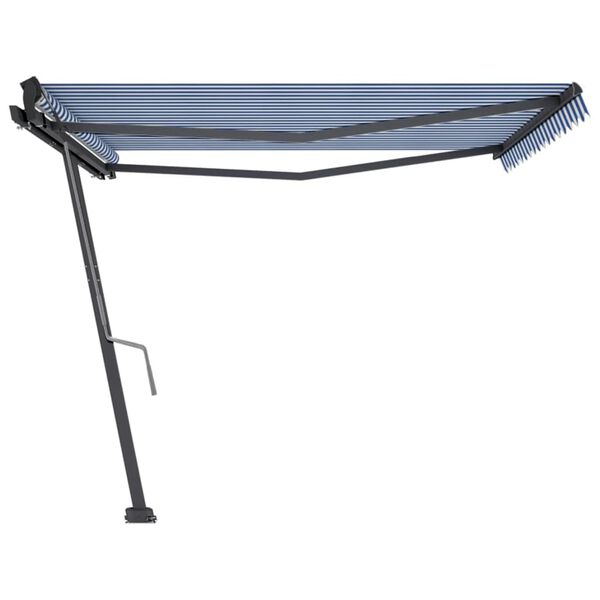 vidaXL Retractable Awning Blue and White