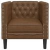 vidaXL Chesterfield Sofa Chair Brown Faux suede leather (100% polyester)