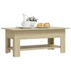 vidaXL Coffee Table Sonoma oak Engineered wood 40.2 in x 21.7 in x 16.5 in