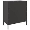 vidaXL Sideboard Black Steel 26.8 x 15.4 x 31.1 in Industrial