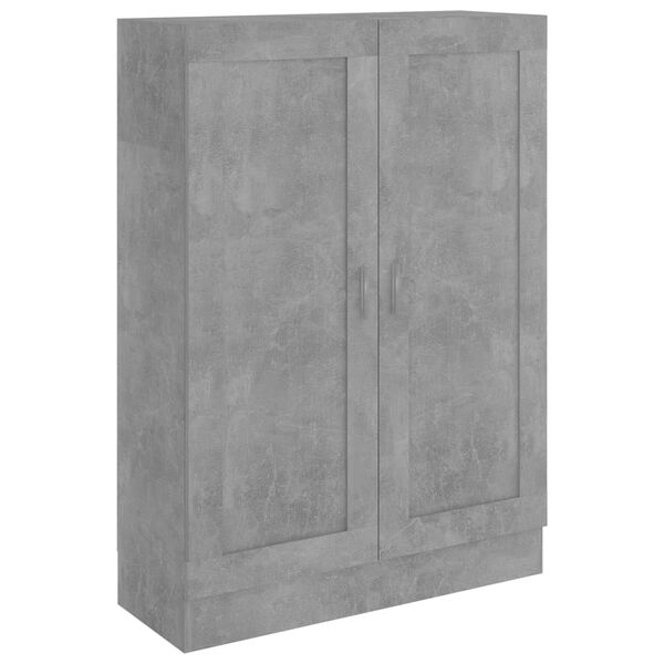 vidaXL Book Cabinet Concrete Grey Engineered wood, MDF 45.3 in tall