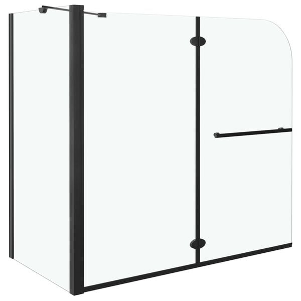 vidaXL Bi-Folding Shower Enclosure ESG 47.2"x26.8"x51.2" Black