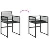 vidaXL Garden Dining Set Black