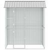 vidaXL Bird Cage Grey 84.65 x 43.31 x 97.24 in Galvanised Steel
