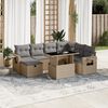 vidaXL Garden Sofa Set Beige, Light Grey