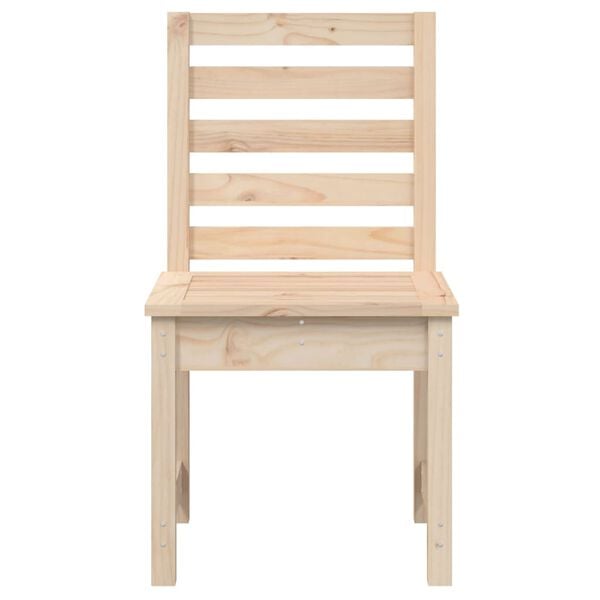 vidaXL Garden Chair Set of 2 Natural wood Solid Pine Wood Medium