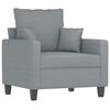 vidaXL Sofa Chair With Footstool Light Grey