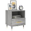 vidaXL Bedside Cabinet Set of 2 Gray Sonoma Engineered wood, iron Medium