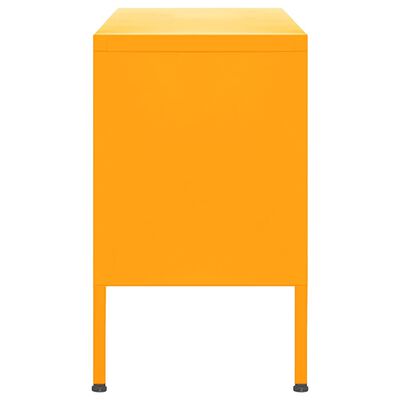 vidaXL TV Stand Mustard Yellow 41.3"x13.8"x19.7" Steel