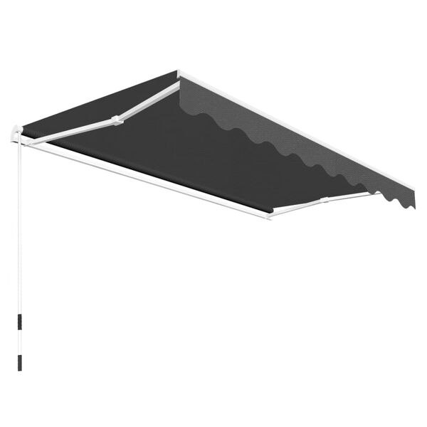 vidaXL Awning Anthracite Aluminum, Polyester with PU coating 118.1 in