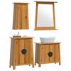 vidaXL Bathroom Furniture Set Natural Pine Solid Pine Wood