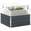 vidaXL Planter Anthracite 39.37 x 39.37 x 30.31 in Galvanised Steel