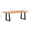 vidaXL Coffee Table with Live Edges 45.3"x23.6"x15.7" Solid Acacia Wood