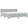 vidaXL Box Spring Bed Light Grey 78.74 x 78.74 in Polyester