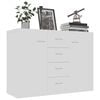 vidaXL Sideboard White Engineered wood Medium Sideboard Rectangular