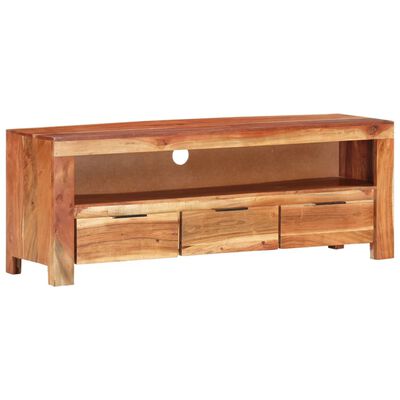vidaXL TV Cabinet 43.3"x11.8"x15.7" Solid Acacia Wood