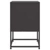 vidaXL Bedside Cabinet Set of 2 Black Steel 14.2 x 15.4 x 23.8 in