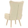 vidaXL Armchair Cream 27.17 x 29.13 x 36.61 in Sherpa Fabric