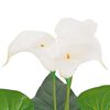 vidaXL Fake Plant White Plastic Small Durable Fake Plant Cylindrical