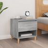 vidaXL Bedside Table Gray sonoma Engineered wood 19.7 in Storage