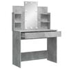 vidaXL Dressing Table Concrete grey Engineered wood Medium