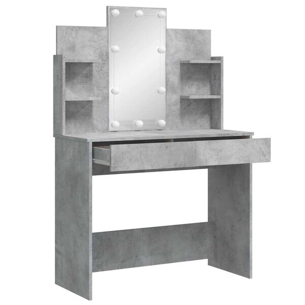 vidaXL Dressing Table Concrete grey Engineered wood Medium