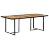 vidaXL Dining Table Natural wood and black